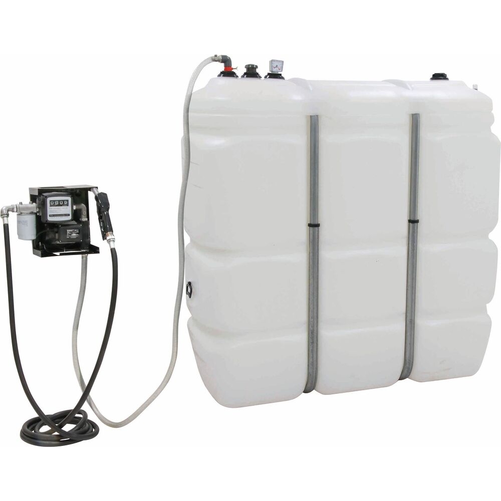 Cuve de stockage gasoil PEHD DP 1500L et station avec filtre 50 l/min - usage intérieur STILKER - 56069