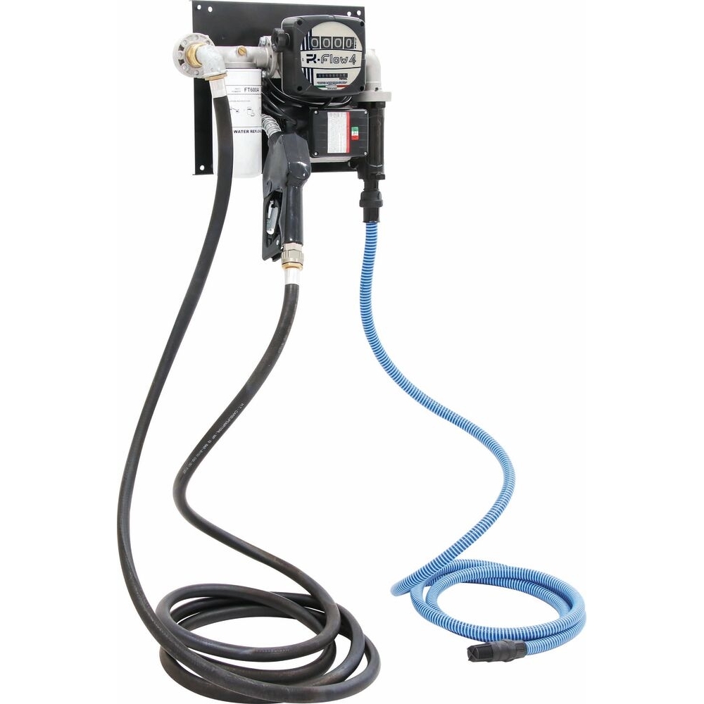 STATION GASOIL 230V 60L/MM + COMPTEUR 4 CH+FILTRE+PIST AUTO - ADAM PUMPS - 56160