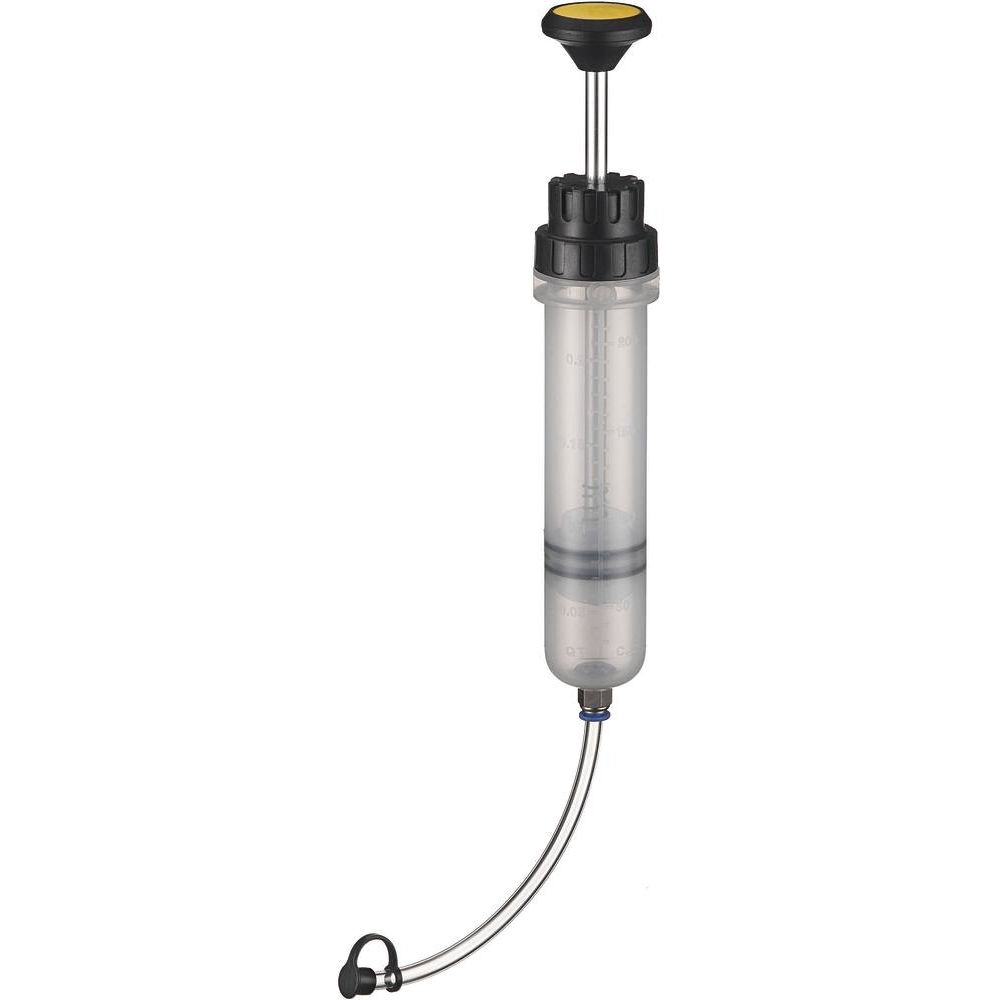 Seringue à huile plastique 200ml spéciale liquide de frein avec tuyau 200mm DRAKKAR - 56800