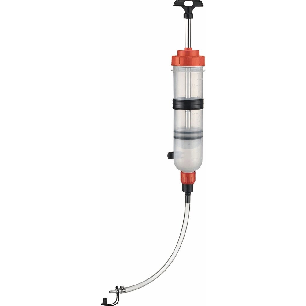 Seringue à huile plastique translucide 1500ml avec tuyau 400mm DRAKKAR - 56804