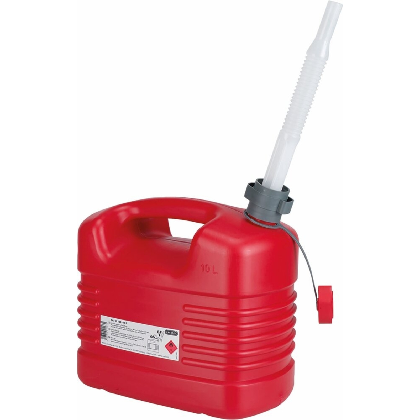 Jerrican plastique 10L homologué carburant PRESSOL - 57021