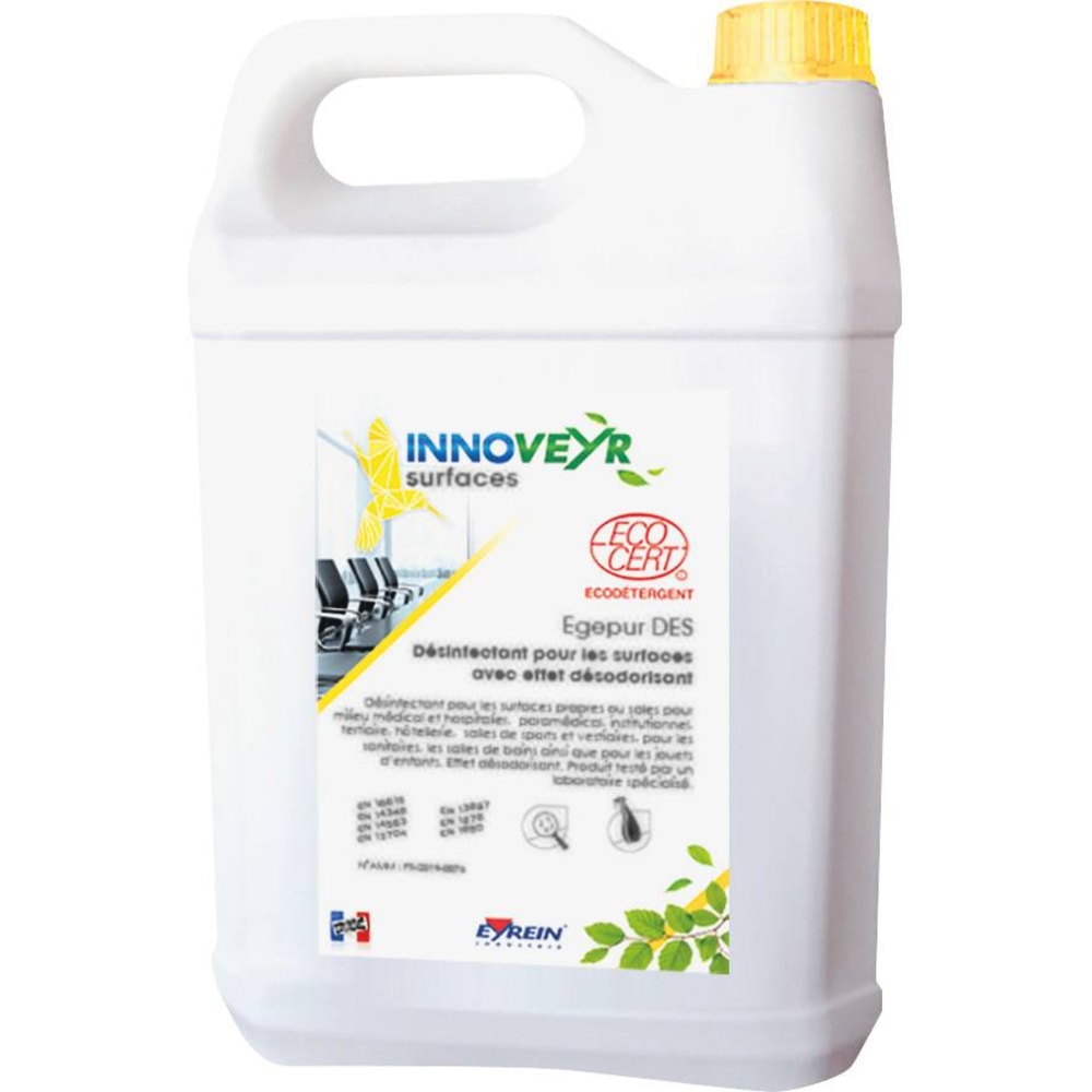 Désinfectant de surfaces écocertifié virucide EN 14476 - bidon de 5L EYREIN - 57625