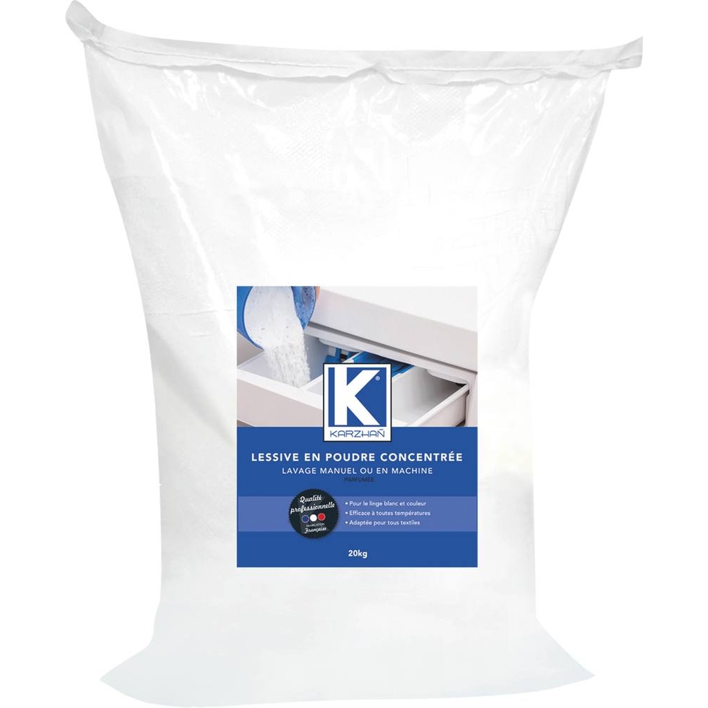 Lessive en poudre concentrée parfumée - sac de 20kg KARZHAN - 58020