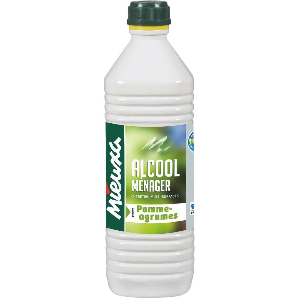 Alcool ménager parfum pomme agrume - bouteille de 1L MIEUXA - 58240