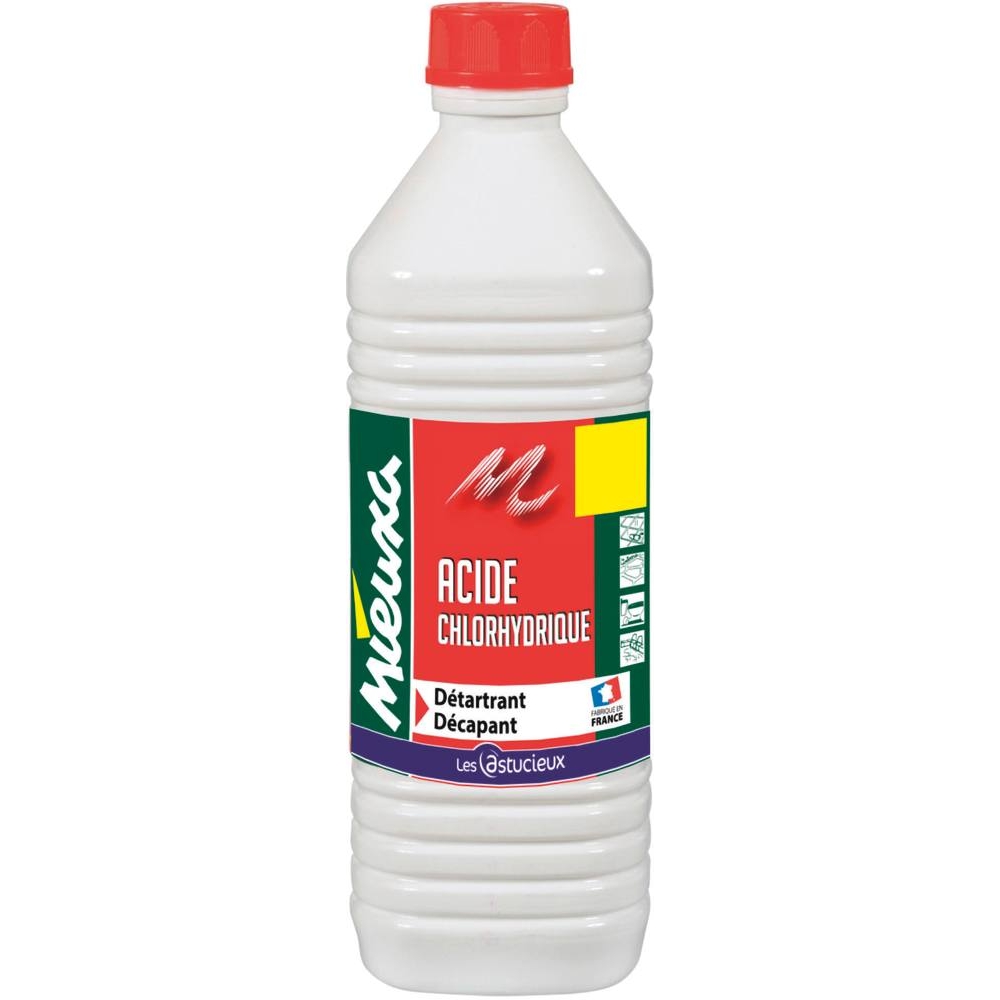 Acide chlorhydrique 23% - bouteille de 1L MIEUXA - 58255