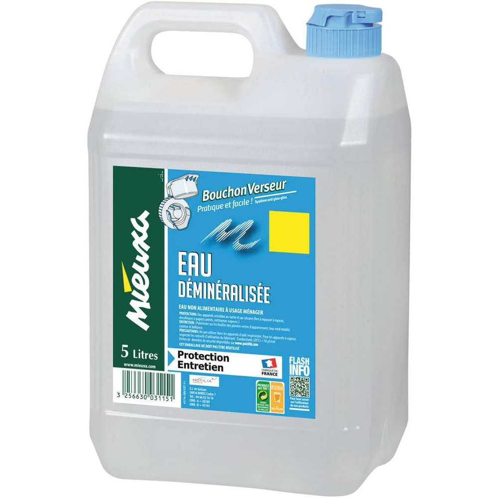 Eau déminéralisée - bidon de 5L MIEUXA - 58264