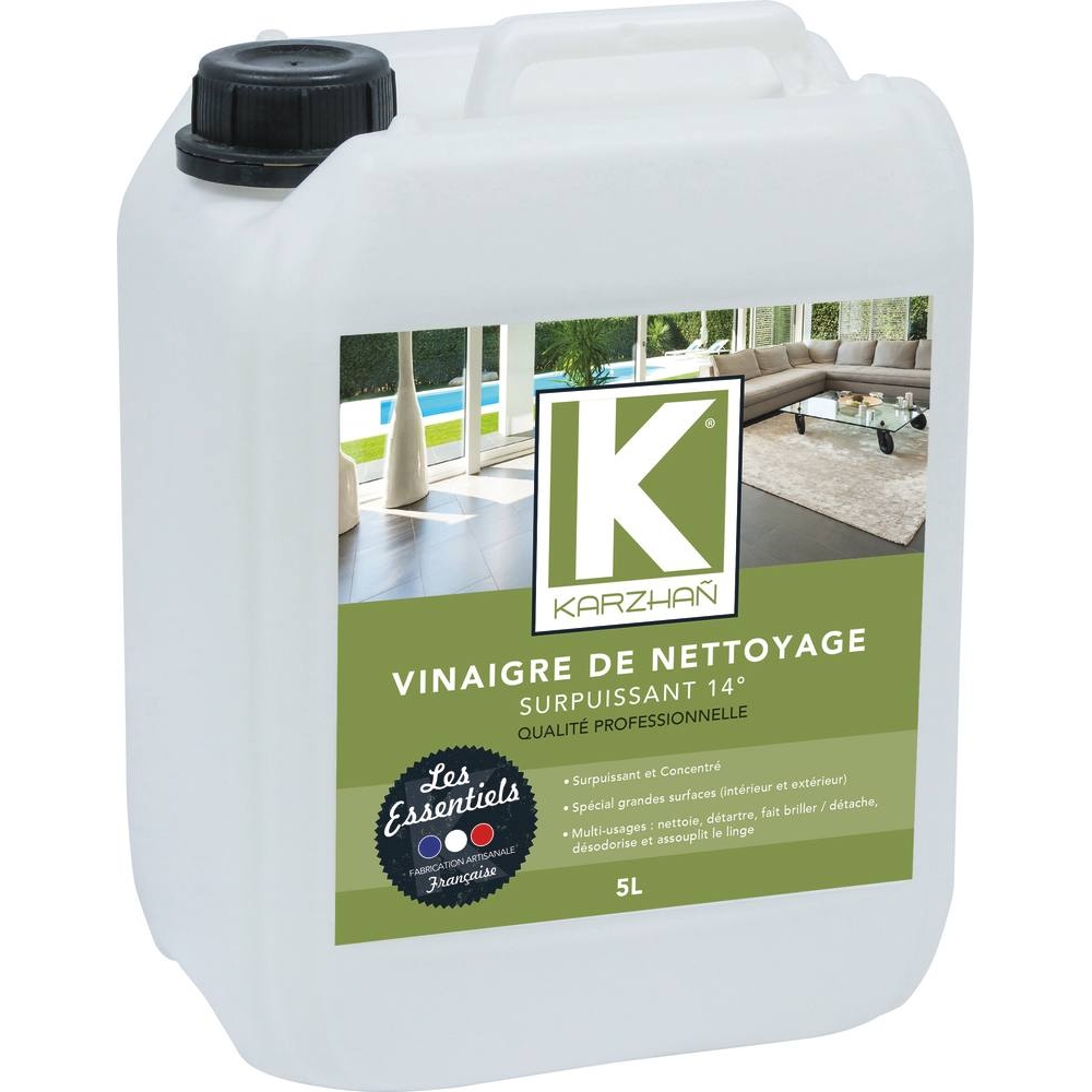 Vinaigre de nettoyage surpuissant 14° - bidon de 5L KARZHAN - 58292