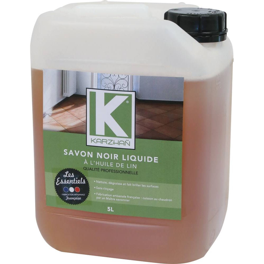Savon noir liquide à l'huile de lin - bidon de 5L KARZHAN - 58372