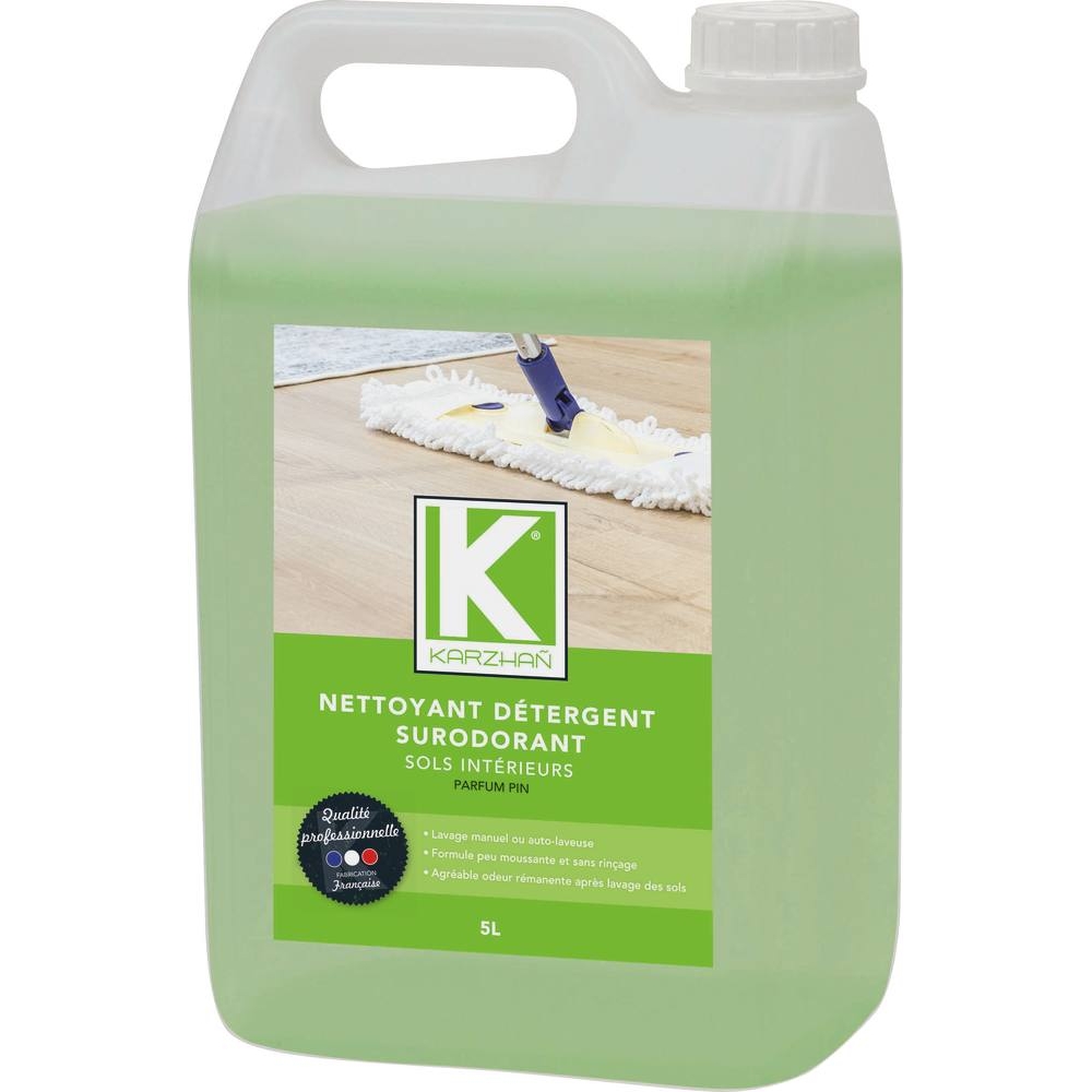 Nettoyant détergent surodorant sols parfum pin - bidon de 5L KARZHAN - 58500