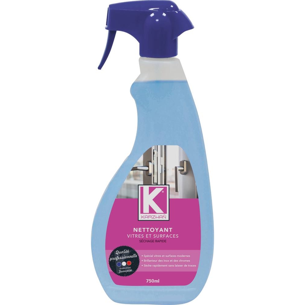 Nettoyant vitres et surfaces lisses - flacon spray de 750ml KARZHAN - 58580