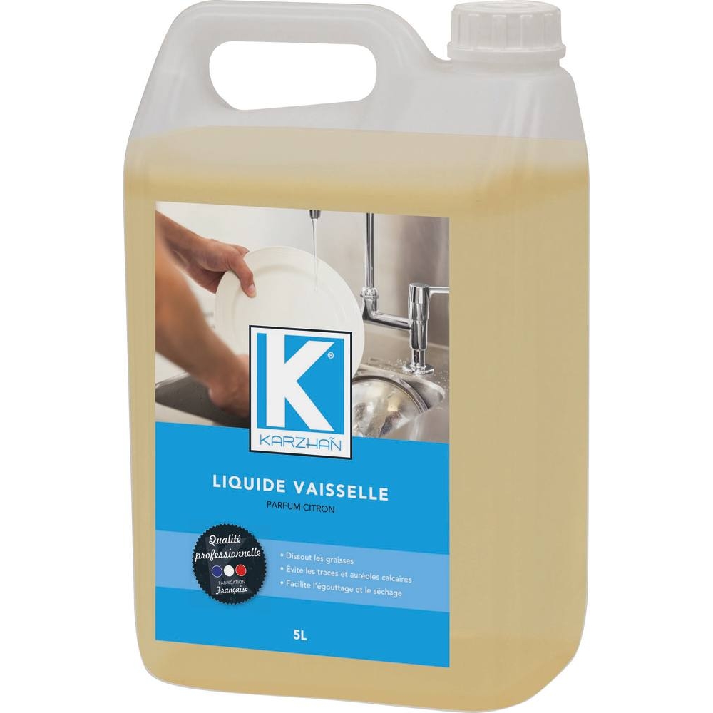Liquide vaisselle parfum citron - bidon de 5L KARZHAN - 58625