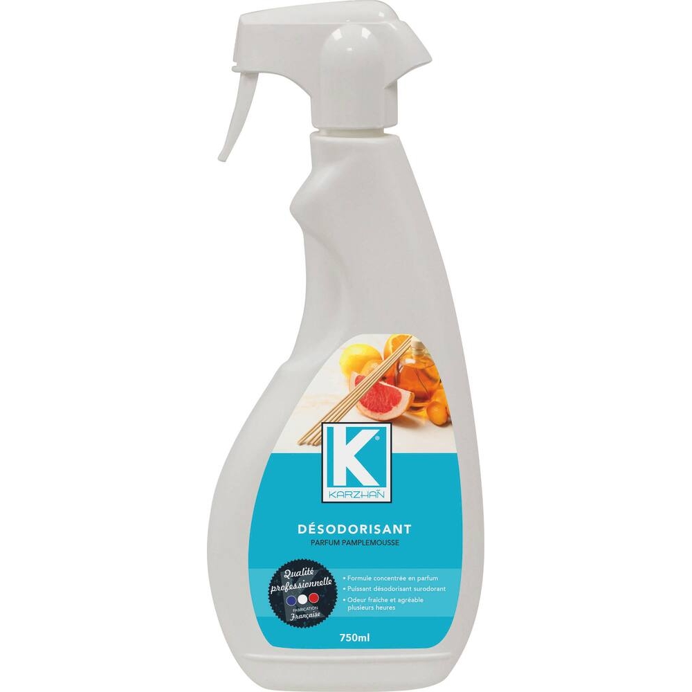 Désodorisant puissant et rémanent parfum pamplemousse - flacon spray de 750ml KARZHAN - 58732