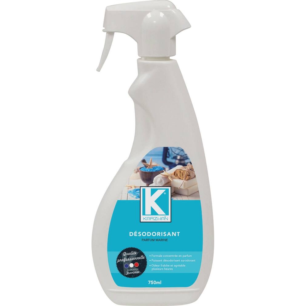 Désodorisant puissant et rémanent parfum marine - flacon spray de 750ml KARZHAN - 58734