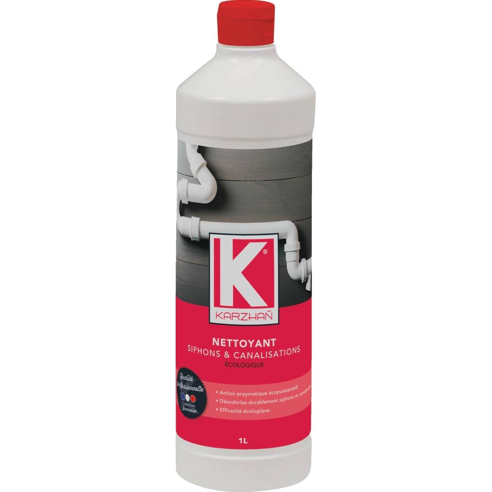 Entretien siphon et canalisation - bouteille de 1L KARZHAN - 58740
