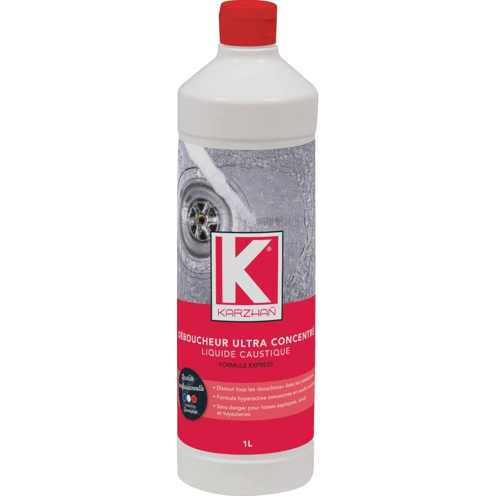 Déboucheur liquide ultra concentré pour canalisation - bouteille de 1L KARZHAN - 58745