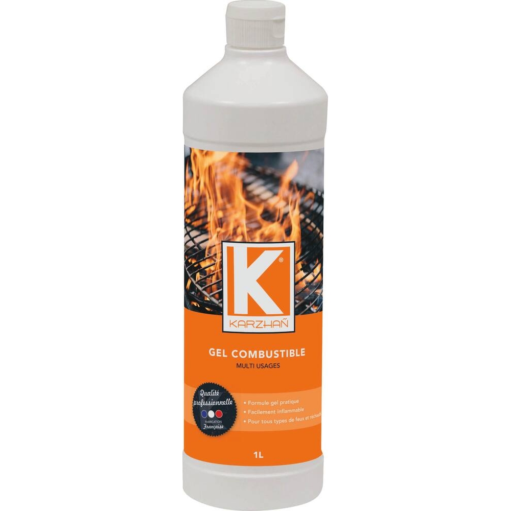 Gel combustible allume-feux - bouteille de 1L KARZHAN - 58765