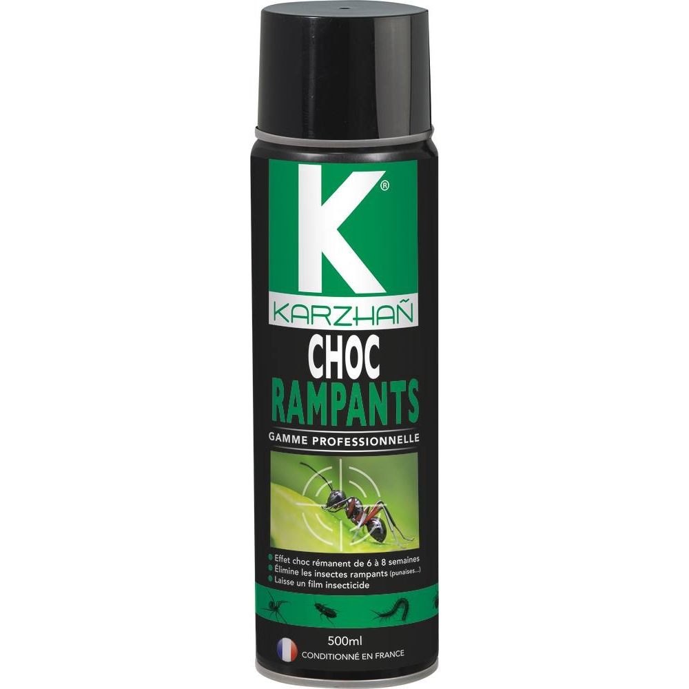 Insecticide CHOC INSECTES RAMPANTS - aérosol de 500ml KARZHAN - 60015