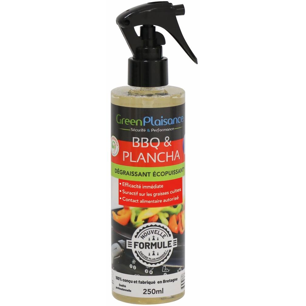 Dégraissant écopuissant pour barbecue et plancha nouvelle formule - flacon spray de 250ml GREEN PLAISANCE - 60146