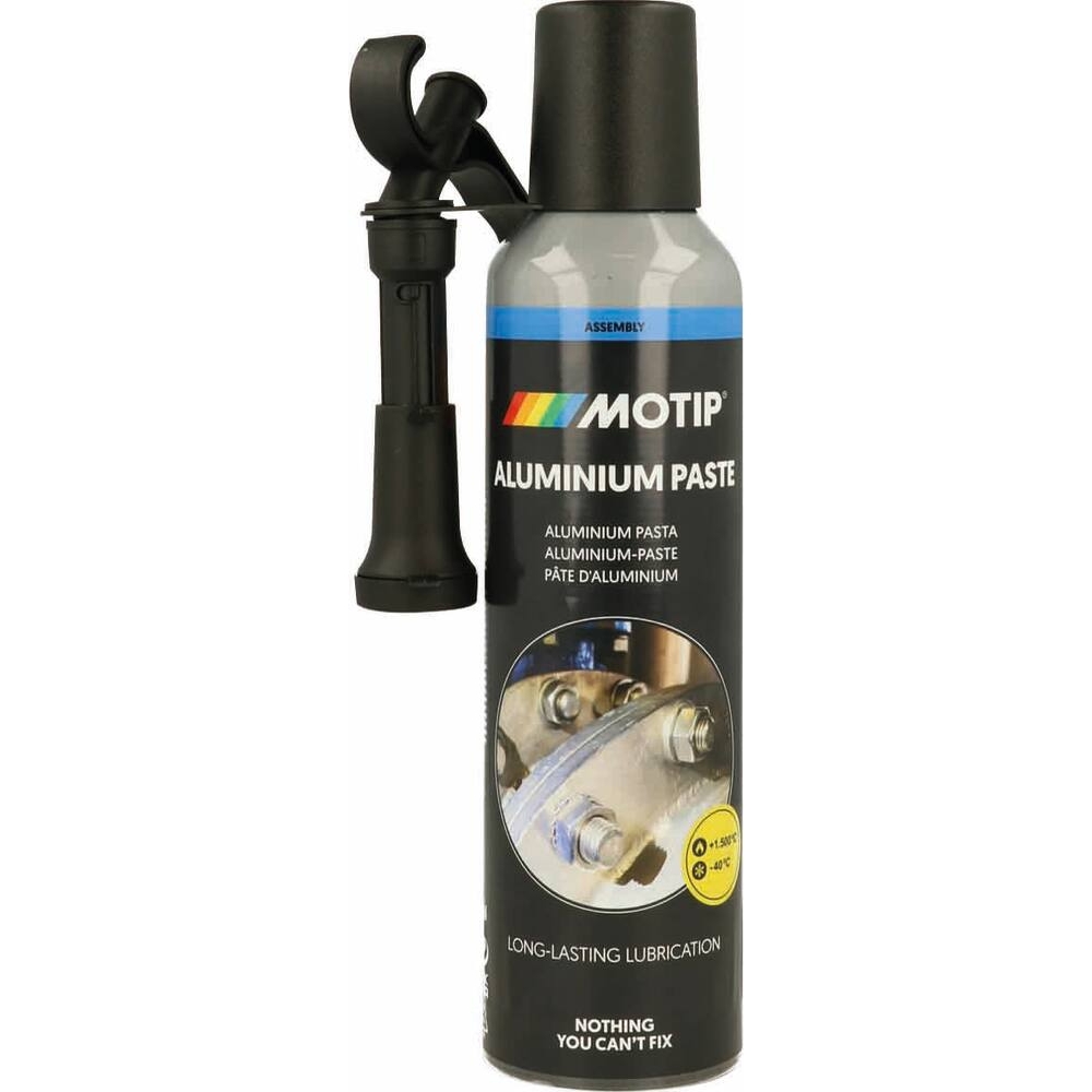 Pâte aluminium thermorésistante 1500°C avec pinceau - aérosol de 200ml MOTIP - 61881