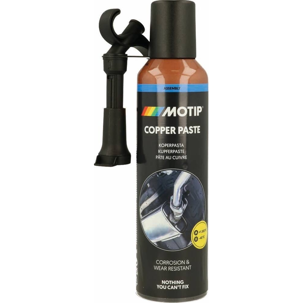 Pâte au cuivre thermorésistante 1500°C avec pinceau - aérosol de 200ml - MOTIP - 61882