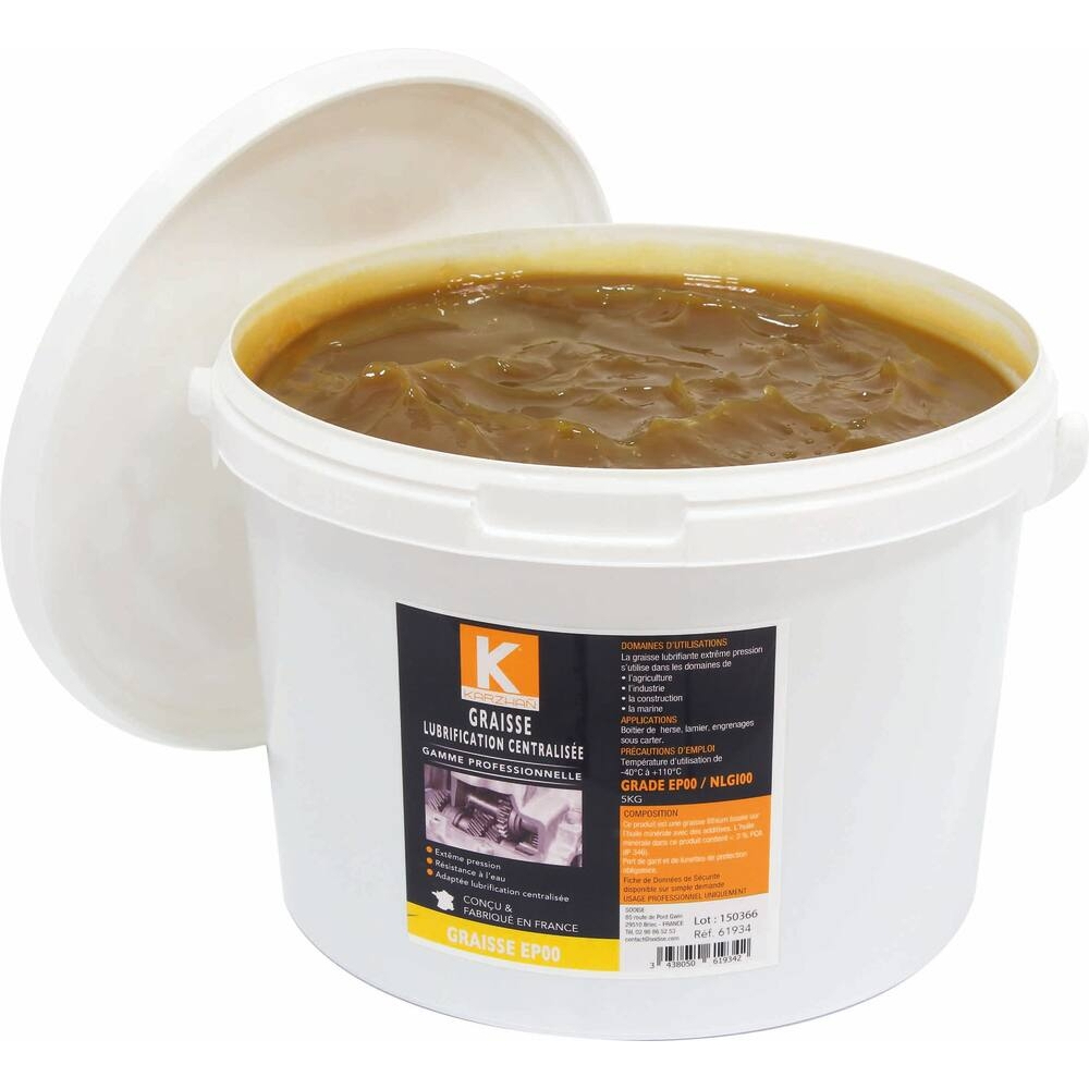 GRAISSE LUBRIFIANTE EP 00 - SEAU DE 5KG - KARZHAN - 61934