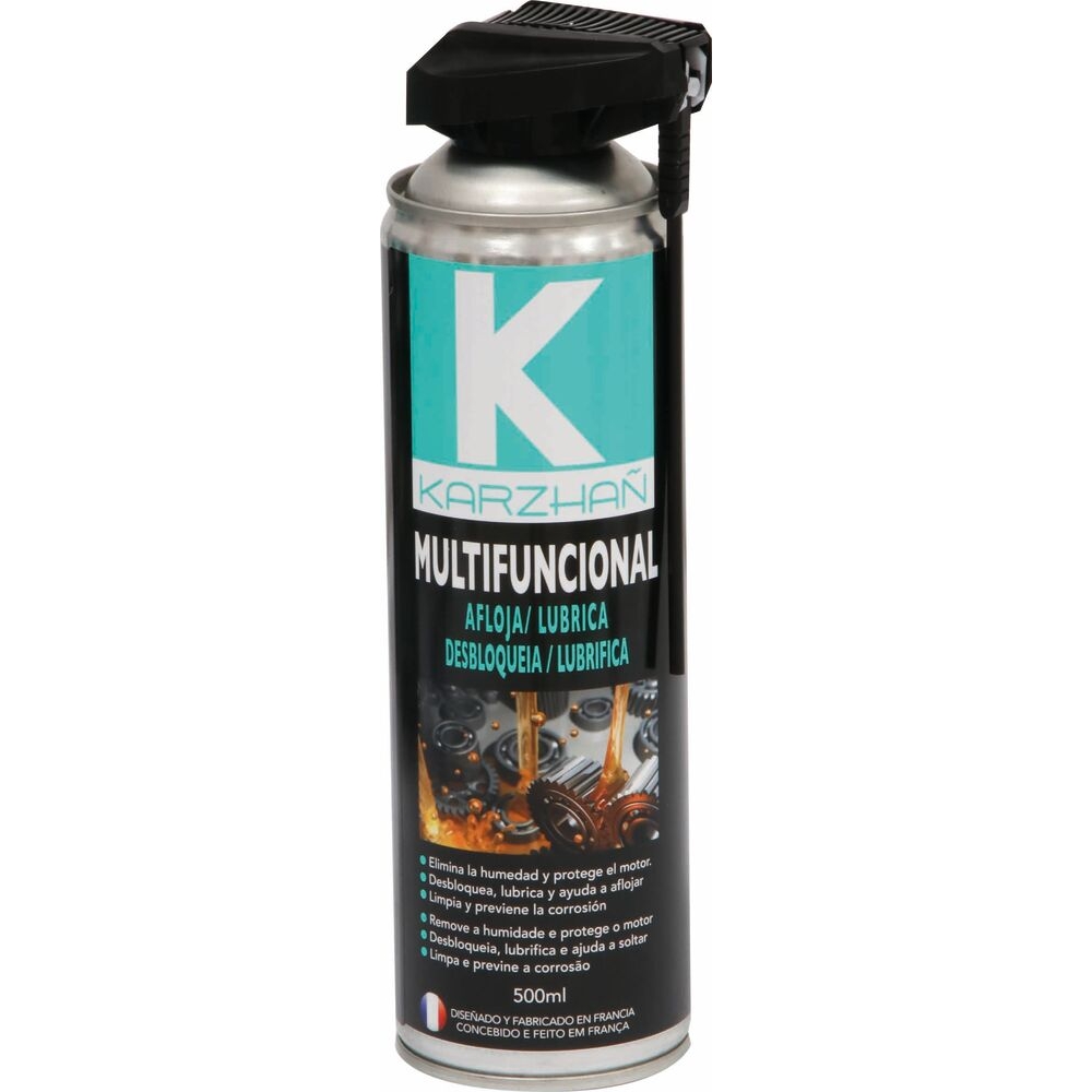 Dégrippant multifonctions avec tête 2 jets version espagnol/portugais - aérosol 500ml KARZHAN - 62020