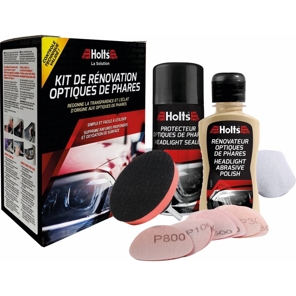 Kit de rénovateur optiques de phares HOLTS - 62184