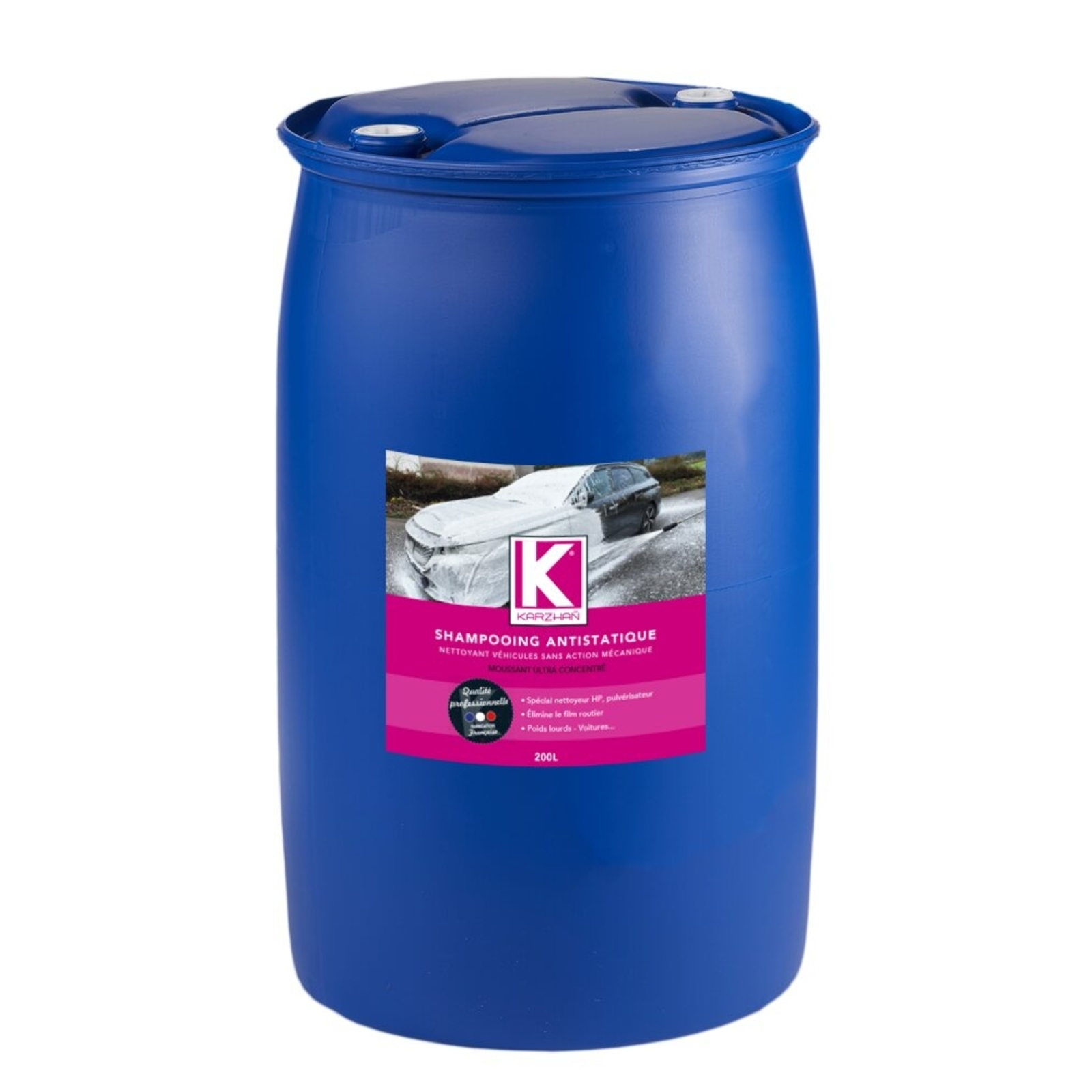 Shampoing antistatique super concentré pour carrosserie spécial HP - K750 - bidon de 200L KARZHAN - 62307