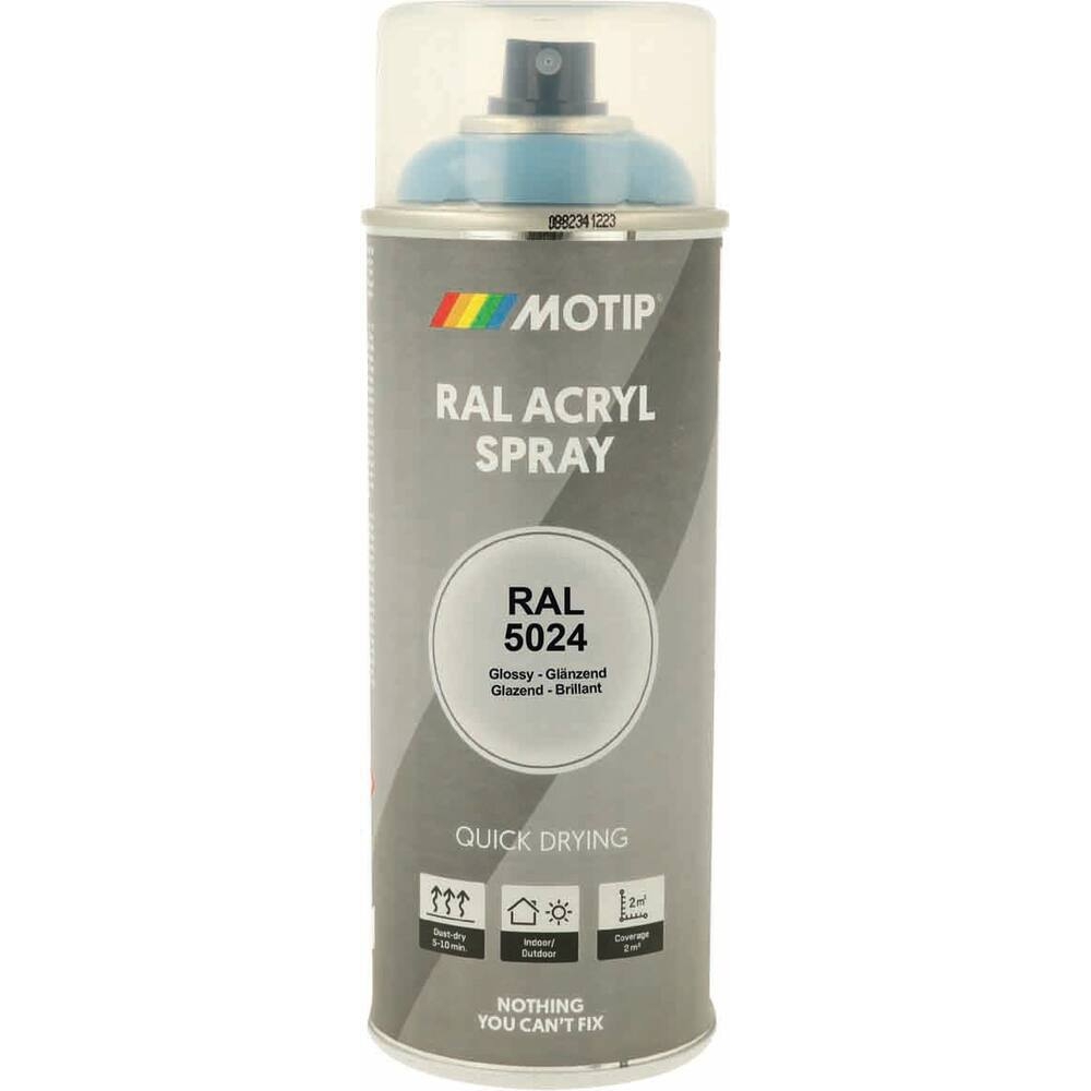 Peinture acrylique RAL 5024 bleu pastel - aérosol de 400ml MOTIP - 62626