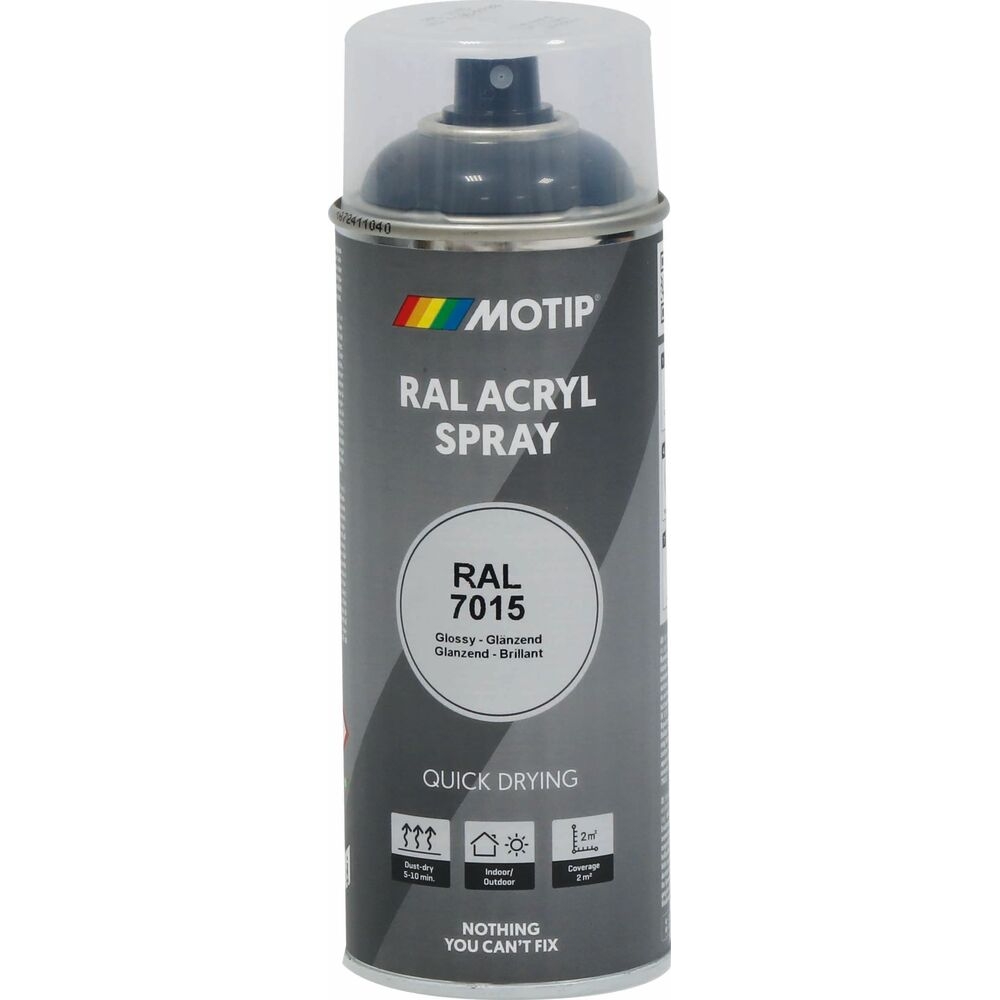 Peinture acrylique RAL 7015 gris ardoise - aérosol de 400ml MOTIP - 62634