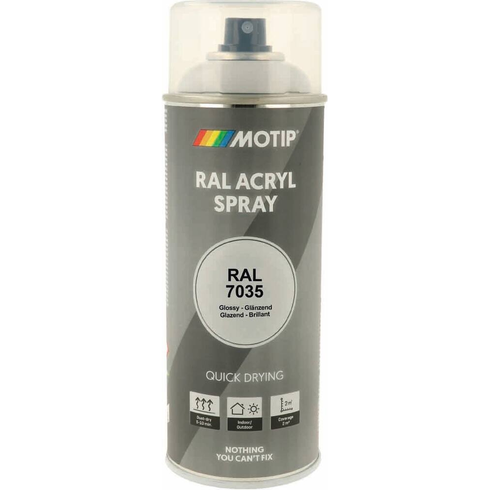 Peinture acrylique RAL 7035 gris clair - aérosol de 400ml MOTIP - 62638