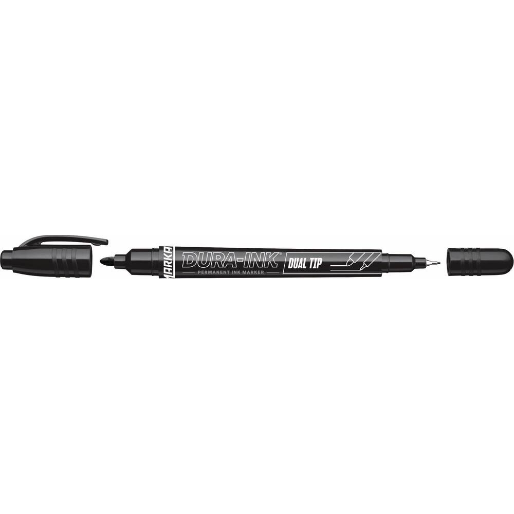 Marqueurs permanents double pointes noirs MARKAL - 64101