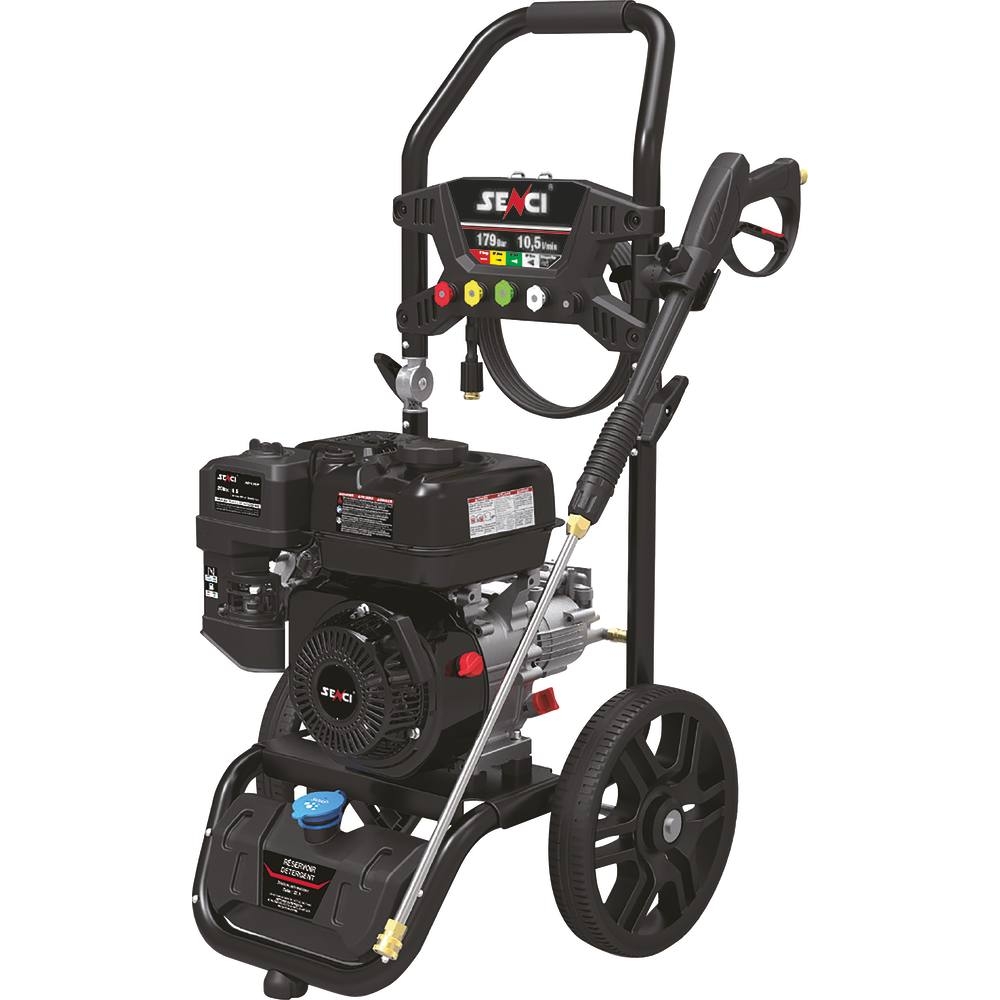 Nettoyeur HP eau froide moteur thermique OHV 10 l/min 220 bar avec flexible 10m SENCI - 64824