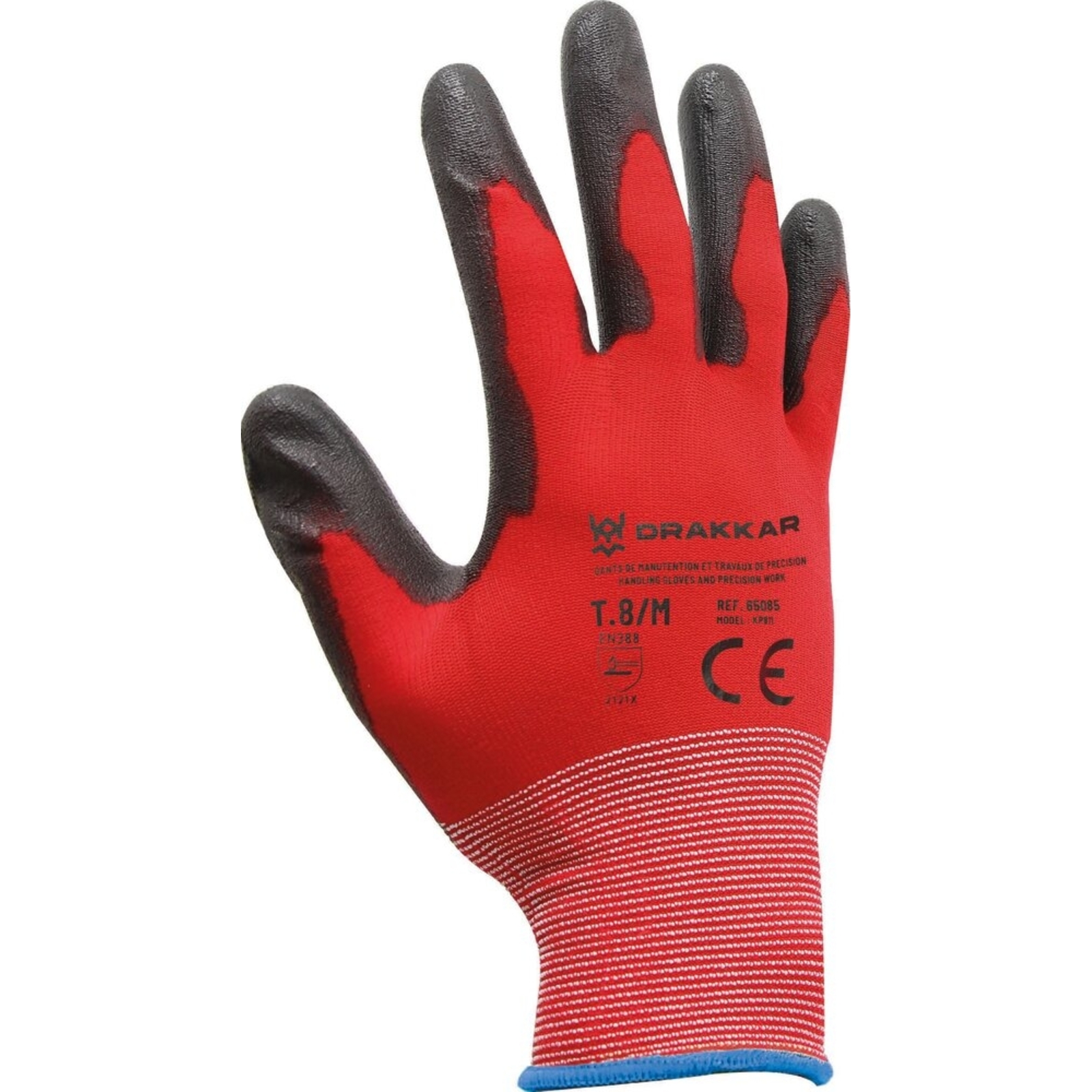 Gants de manutention et travaux de précision rouge - DRAKKAR