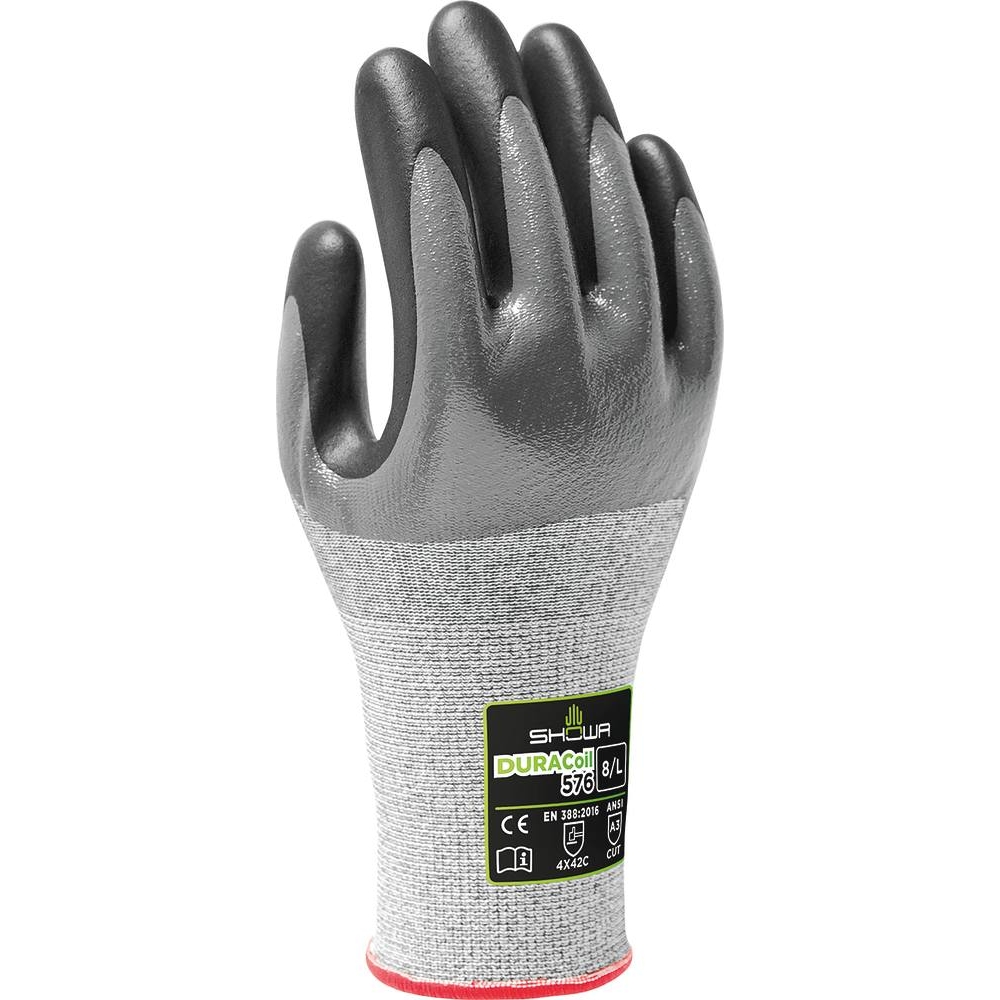 Gants anti coupure enduit nitrile 3/4 dos T8 SHOWA - 65130