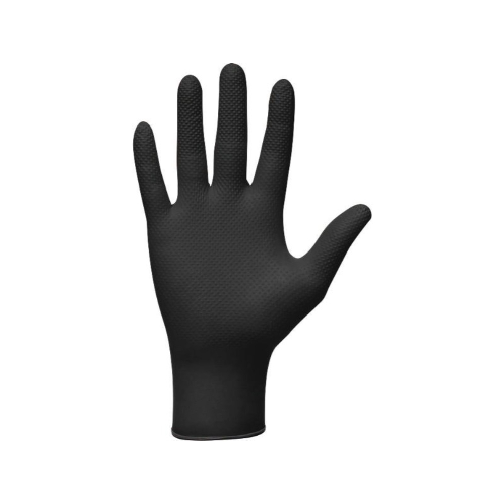 Gants jetables ambidextres nitrile 240mm 0,18mm noir T11 - Boîte de 50 pcs MERCATOR - 65155