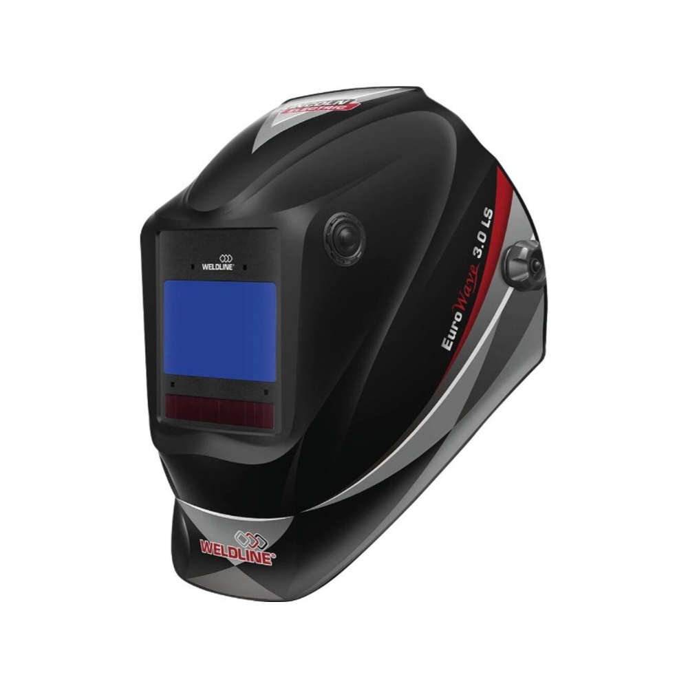 Cagoule de soudage automatique teinte 8/13 vision 97x60mm - design noir-gris WELDLINE - 65306