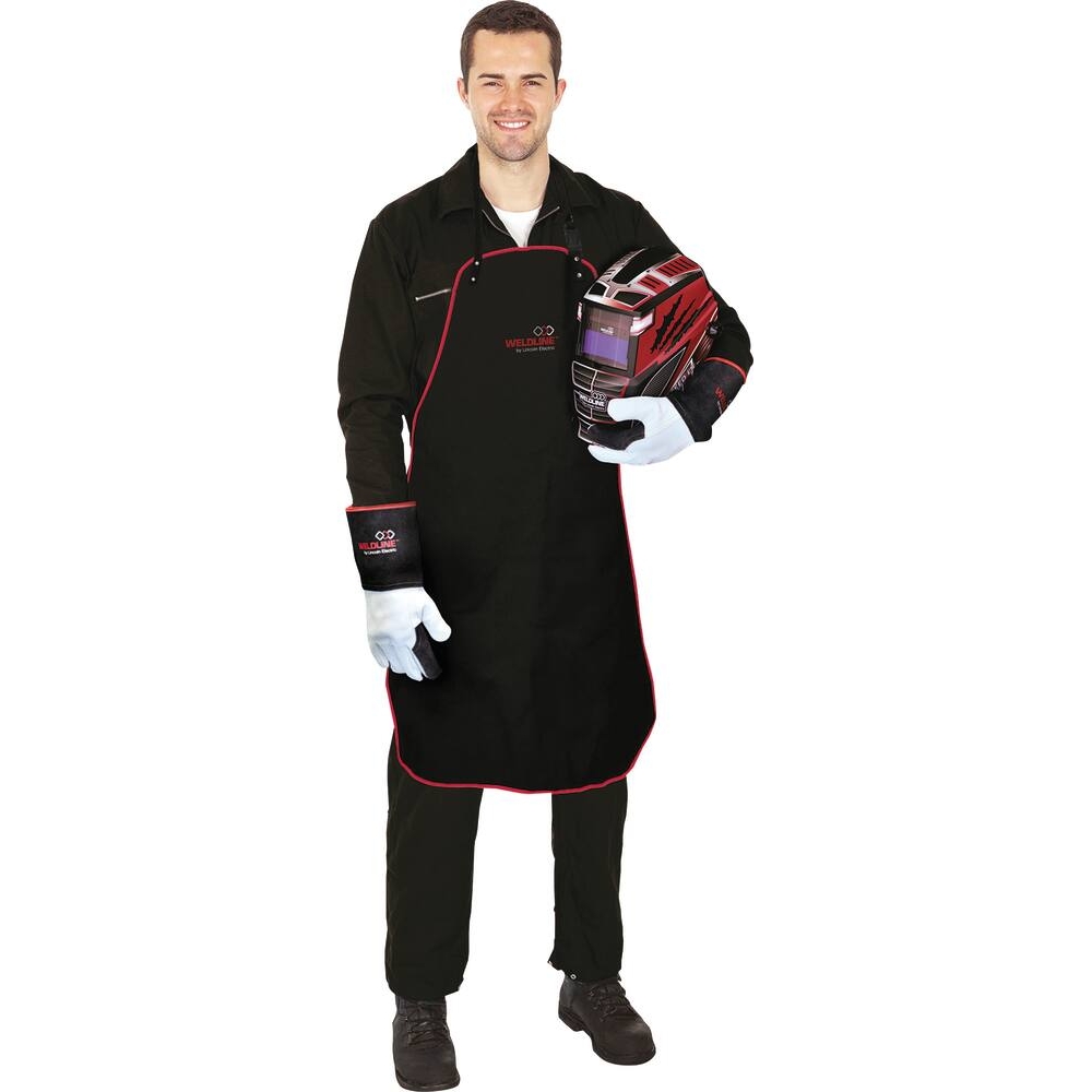 Tablier de soudeur en croûte de cuir noir 900x600mm WELDLINE - 65360