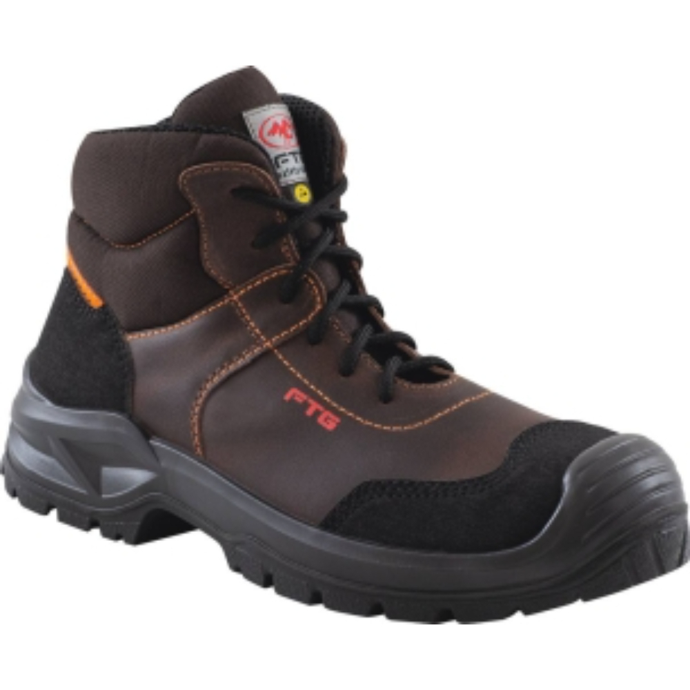 CHAUSSURE DE SECURITE HAUTE T44 – S3 – CUIR MARRON - FTG - 65708