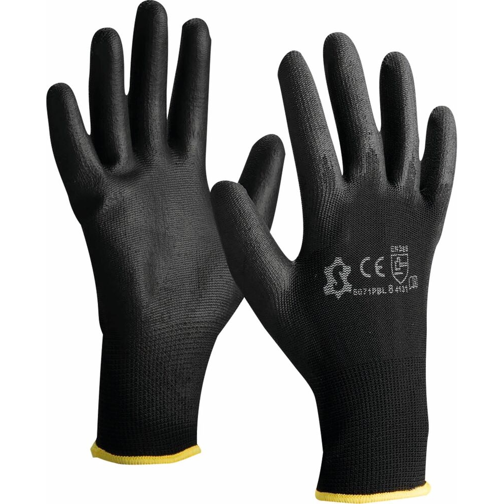 Gants de dextérité enduit PU T10 - noir - 66060