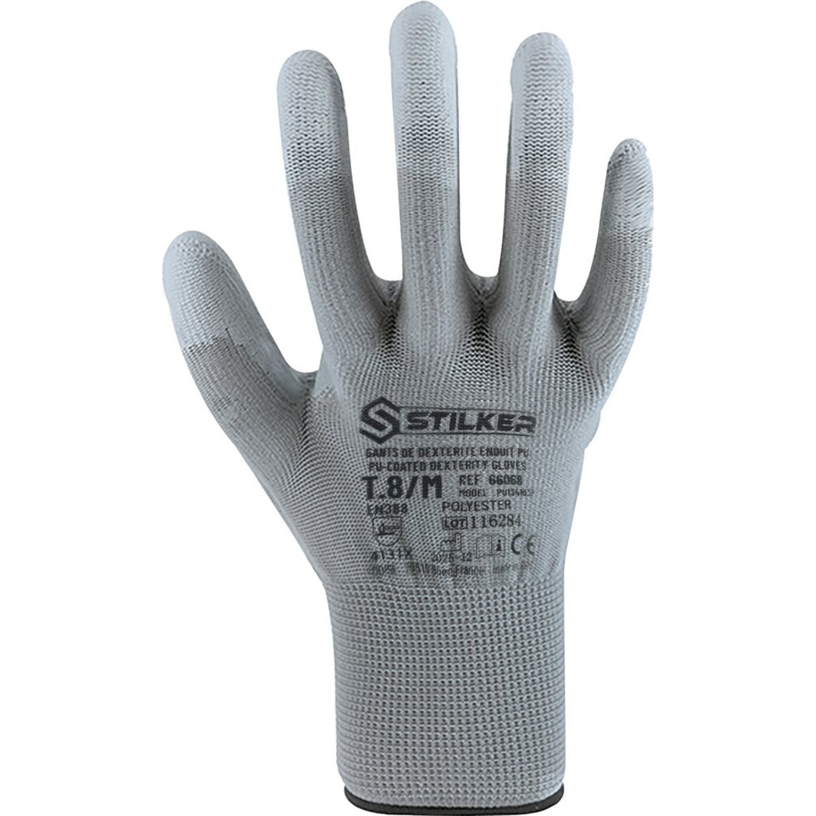 Gants de dextérité enduit PU gris - STILKER