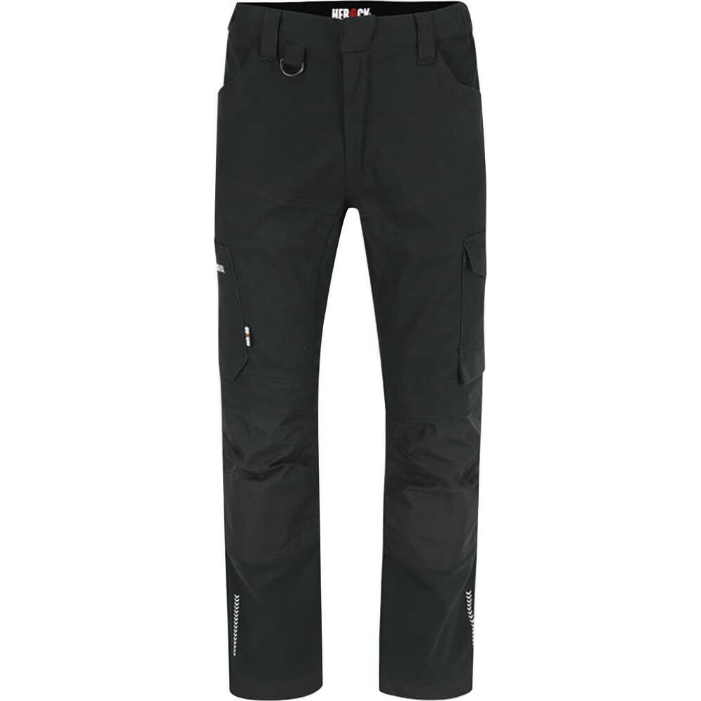 PANTALON MULTIPOCHES 97% COTON NOIR  - HEROCK