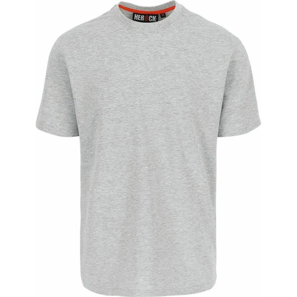 T-SHIRT BASIC 100% COTON GRIS CHINE  - HEROCK