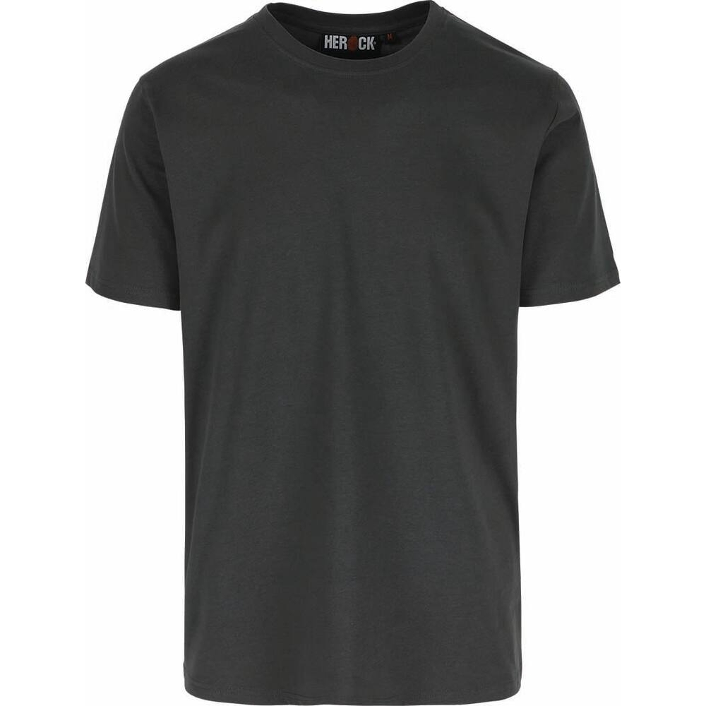 T-SHIRT BASIC 100% COTON GRIS ANTHRACITE  - HEROCK