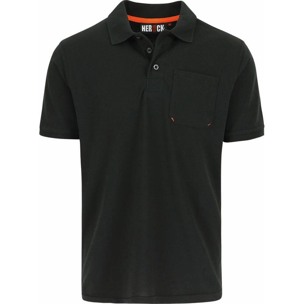POLO MANCHES COURTES NOIR  - HEROCK