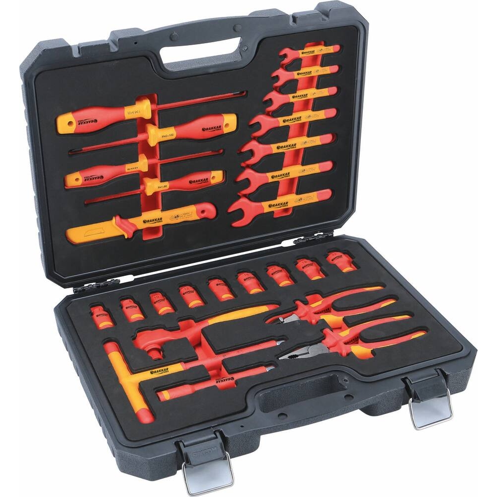 Mallette d'outils isolés 1000V - 27 pcs DRAKKAR TOOLS - 67578