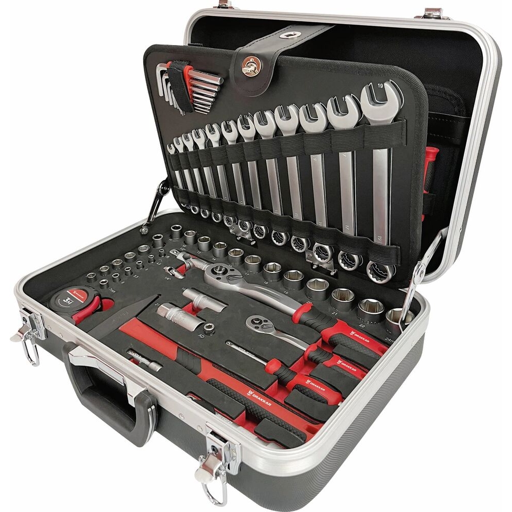 Mallette de dépannage 133 outils 1/4"+1/2" DRAKKAR TOOLS - 67680