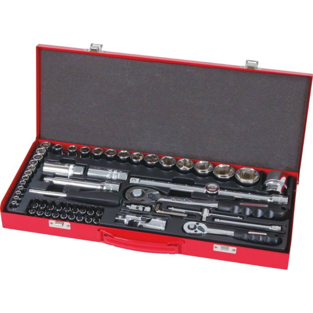Coffret métallique de douilles 1/4' 1/2' DRAKKAR TOOLS - 67686