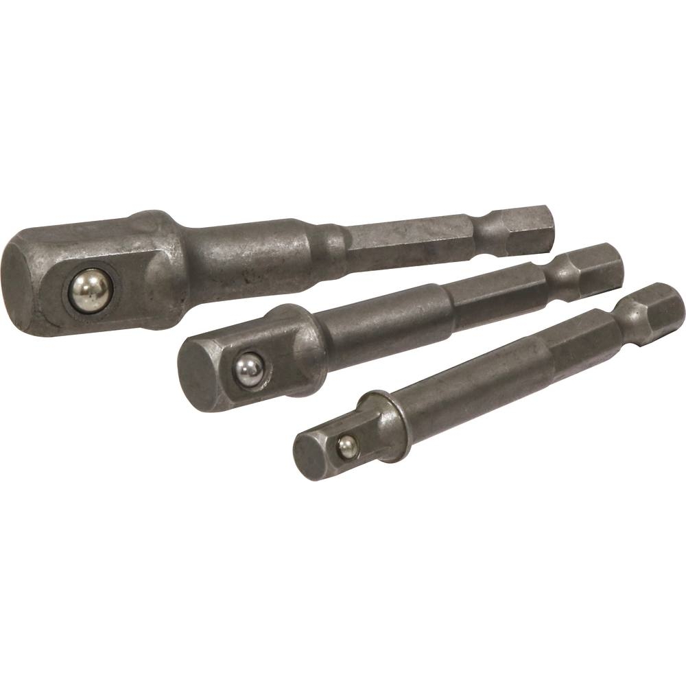 Adaptateurs sur tige hexagonale pour douille 1/4