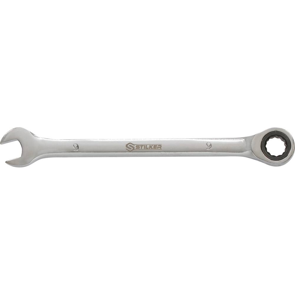 Clé mixte droite à cliquet de 9mm 72 dents - carte STILKER - 68753